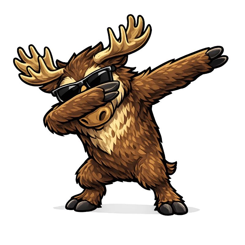 Dabbing Elch