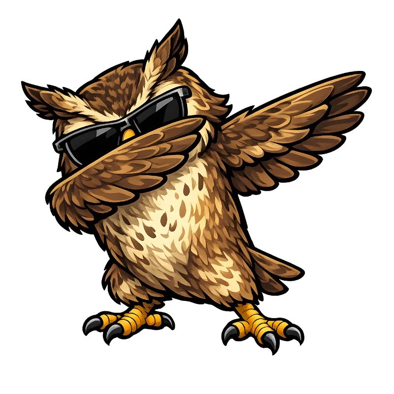 Dabbing Eagle Owl