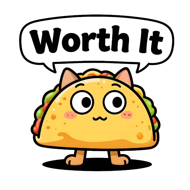 Expressive taco cat – even "Worth It"