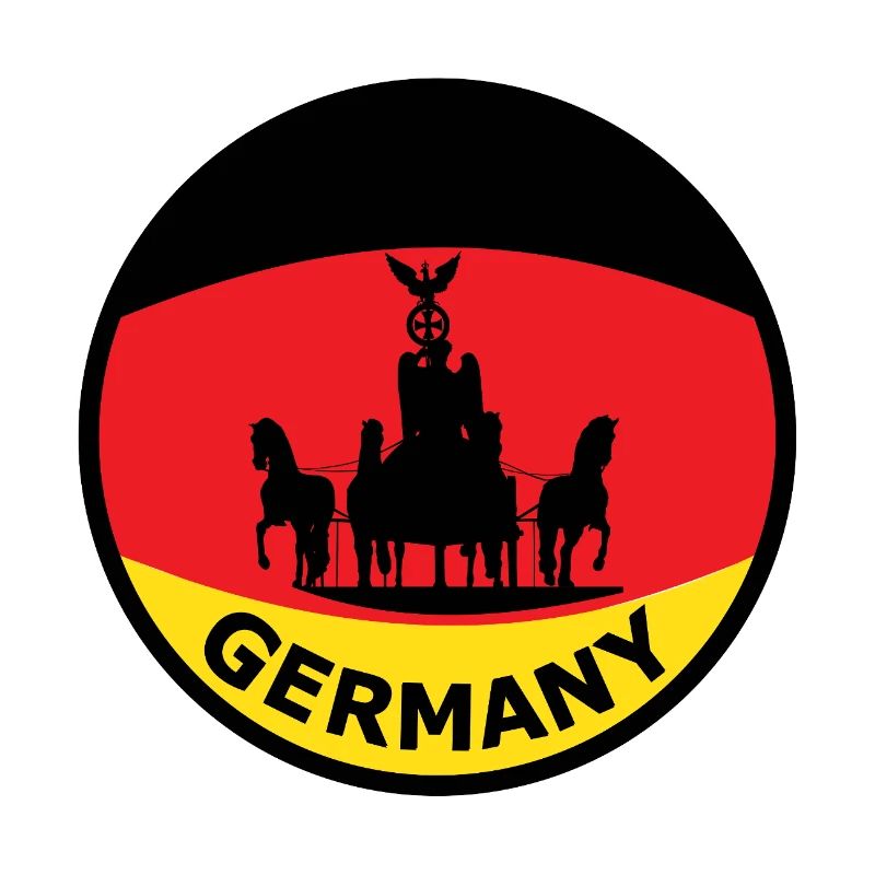 German Flag Chariot Silhouette