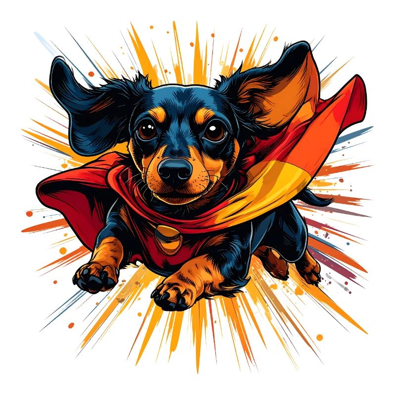 Superhelden-Dackel Cape