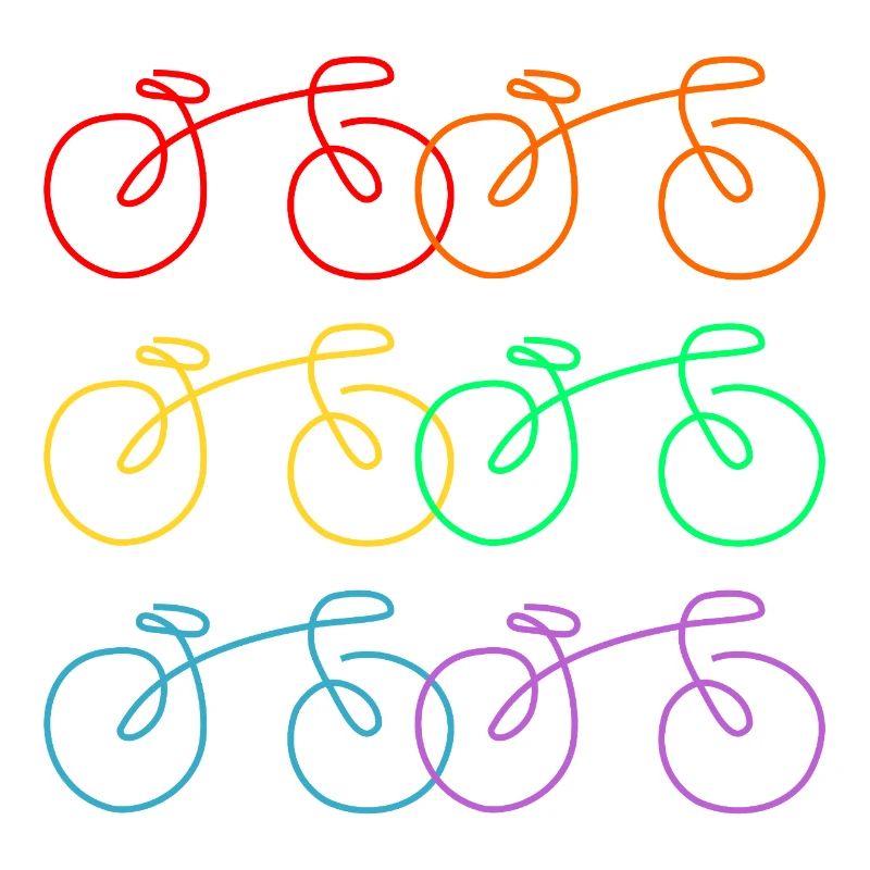 Roue de vélo à dessin linéaire