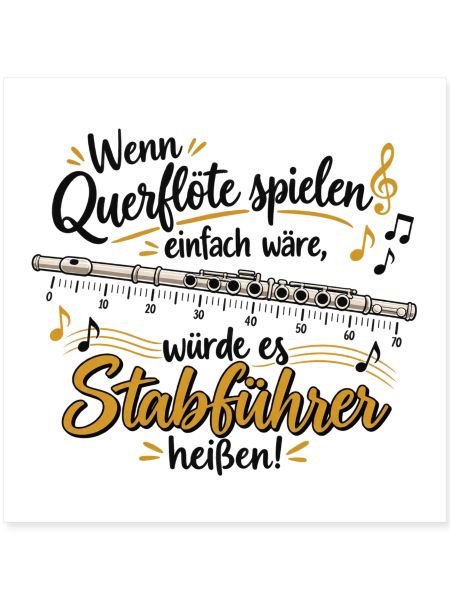 Querflöte Witz Stabführer heißt