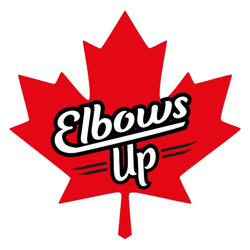 Elbows Up Maple Leaf Design