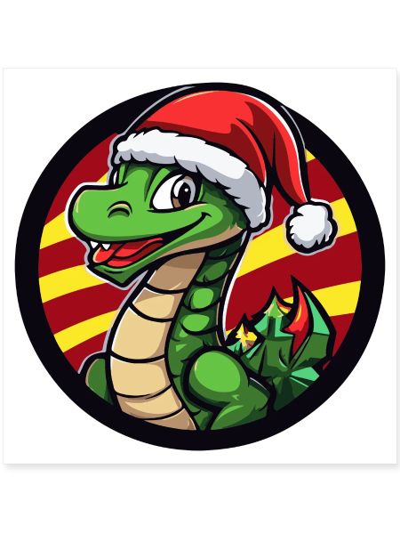 Dino Santa im Weihnachtskreis