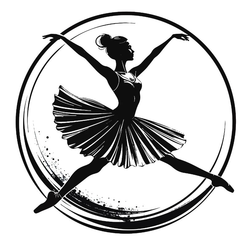 Danseuse de ballet dans Circle Spotlight Danse ballerine