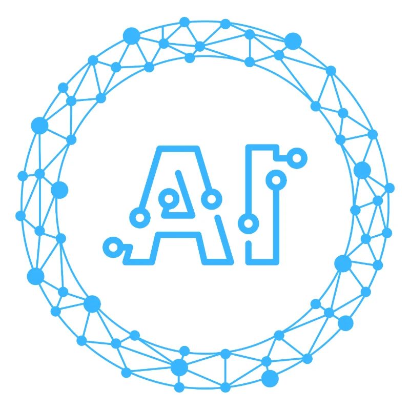 Futuristic AI Data Network Symbol