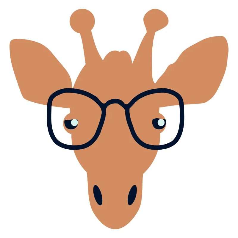 Giraffe mit Durchblick