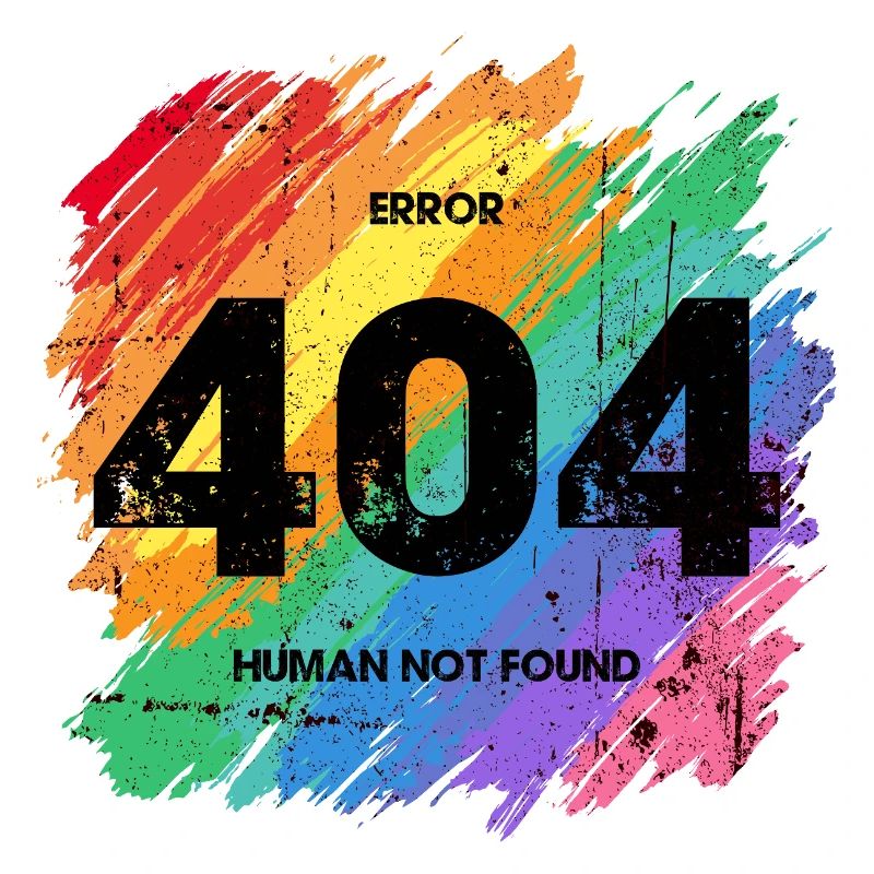 Vibrant Rainbow Error 404 Design