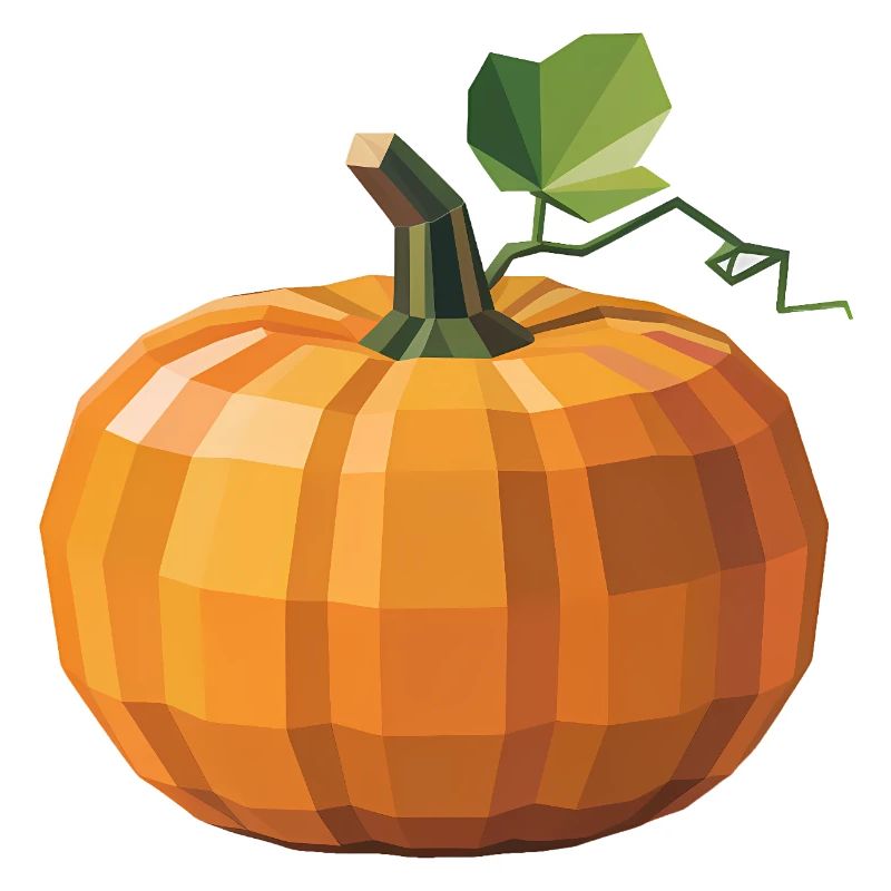 Pumpkin - Cool Low Poly Logo