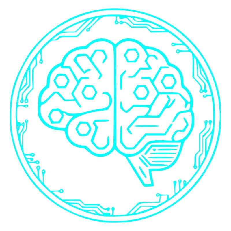 Cyber Brain AI Tech Circuit Vector