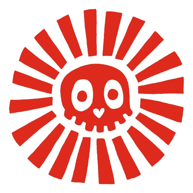 Red Sunny Skull