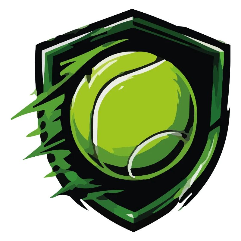Tennis-Schild im Dynamik-Stil