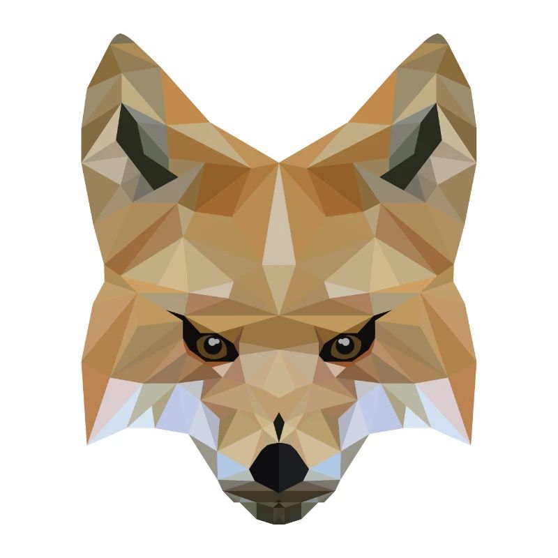 Low Poly Art Fox - Geschenkidee