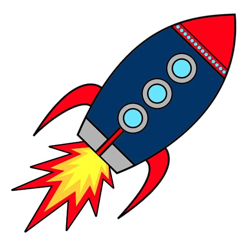 Raketoppstart * romskip * astronaut * stjerner
