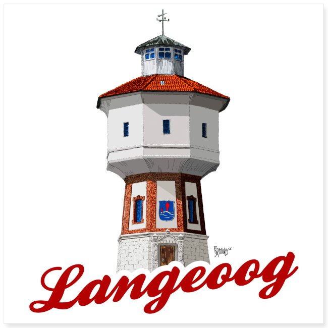 Bronko55 No.59 – Langeoog Wasserturm, Wandbild