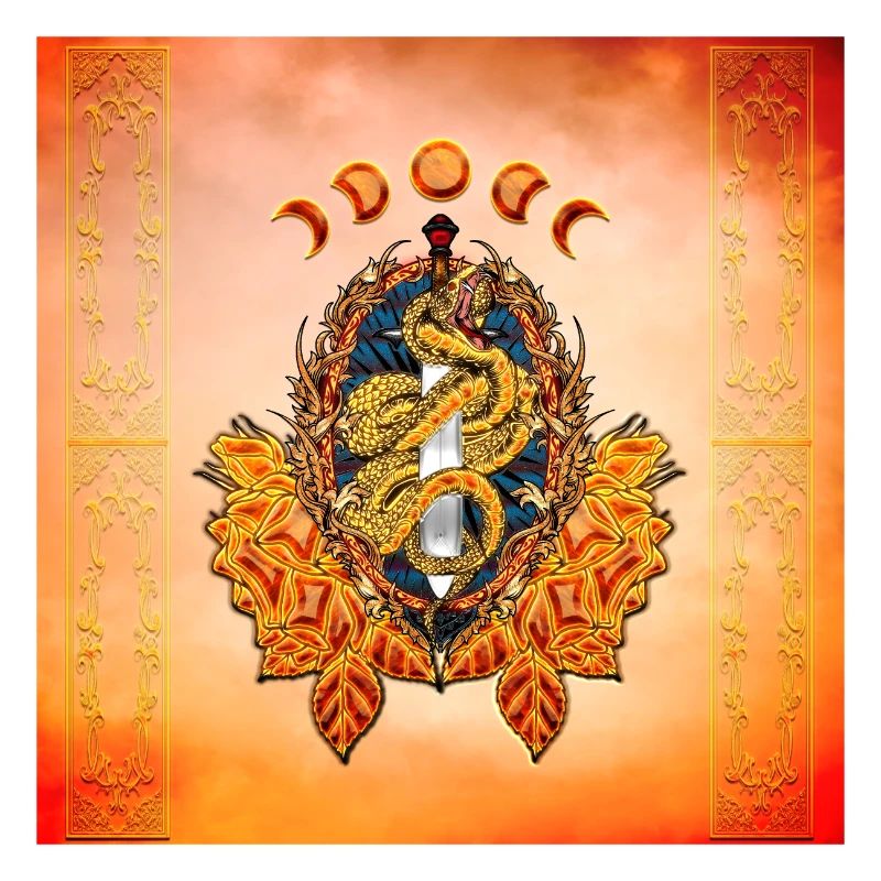 Superbe serpent avec épée