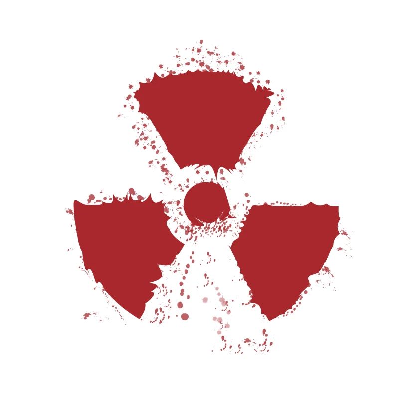 Splatter Radioactive Warning Symbol