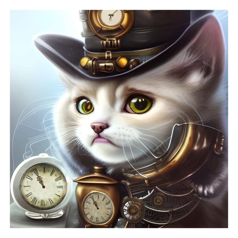 Chaton steampunk mignon