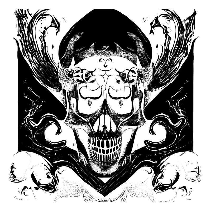 Halloween- oder Horror- Totenschädel mit Ornamente