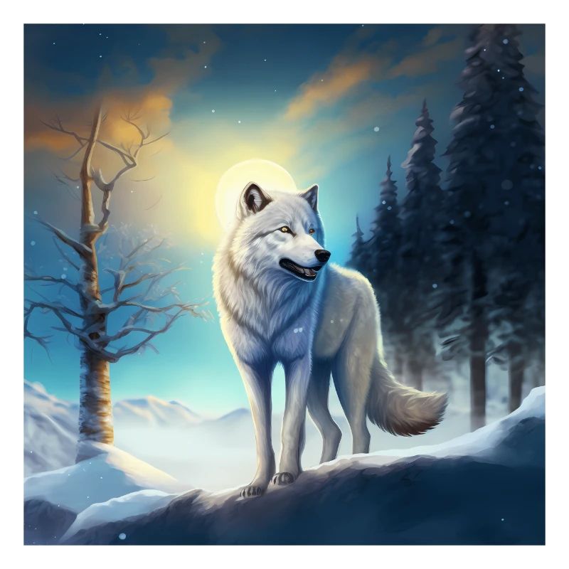 Icewolf dans le paysage de l’enrouleur Version 1