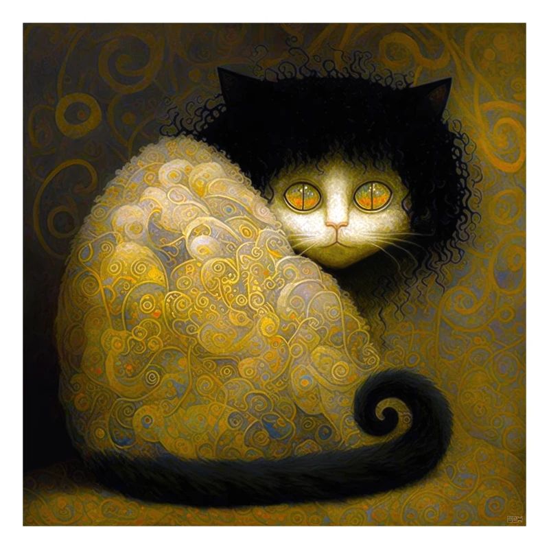 Chat Doré Arabesques - Stoik le chat