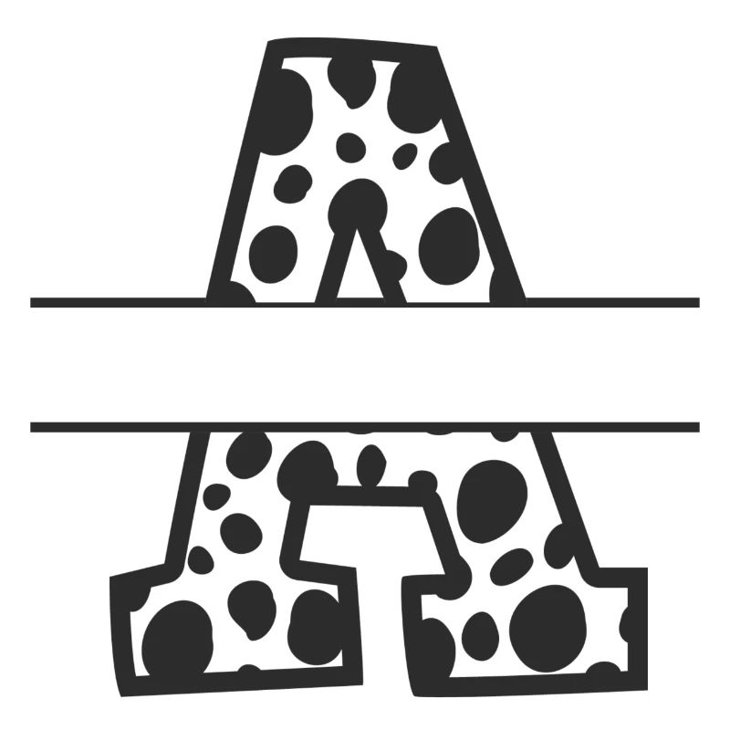 Personalized cow pattern letter