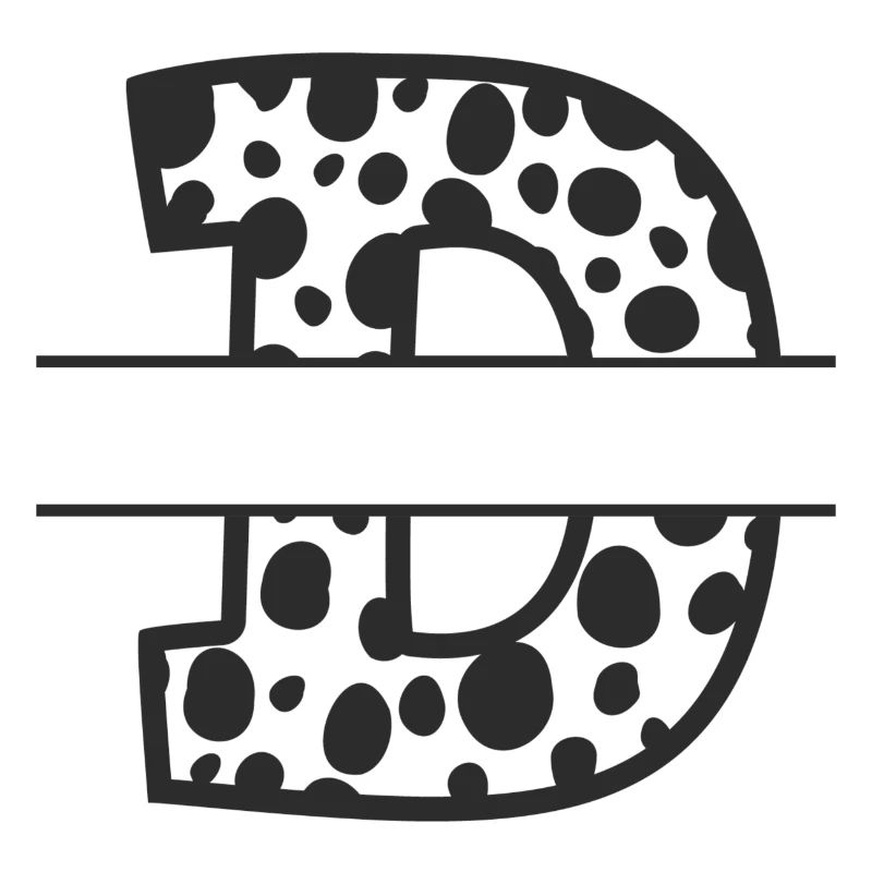Personalized cow pattern letter