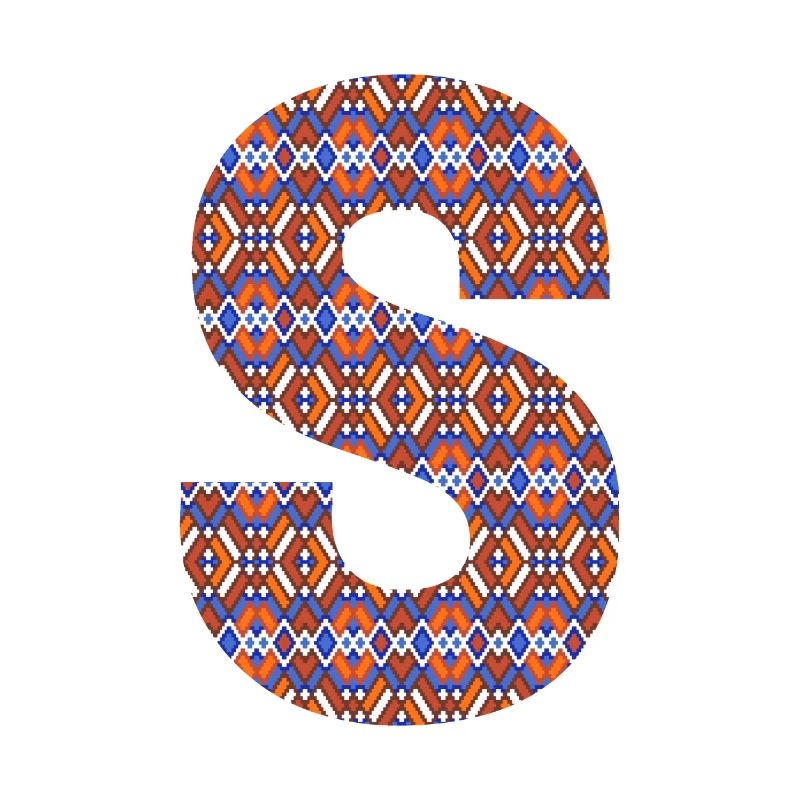 Monogramm Buchstabe S - geometrisches Muster
