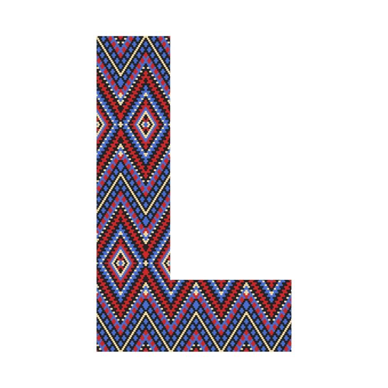 Monogram Letter L- geometric pattern