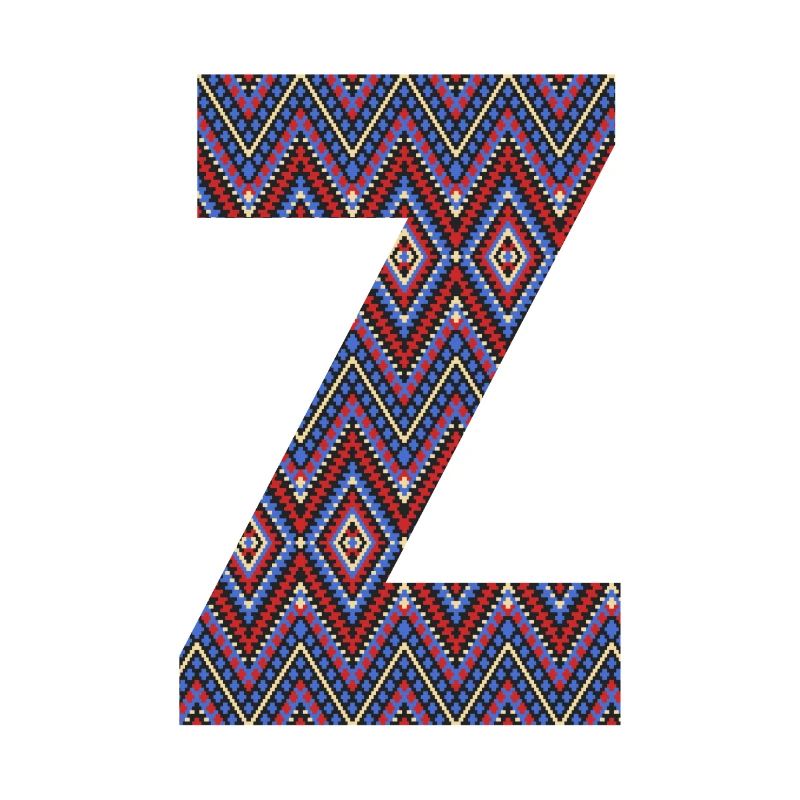 Monogram Letter Z- geometric pattern