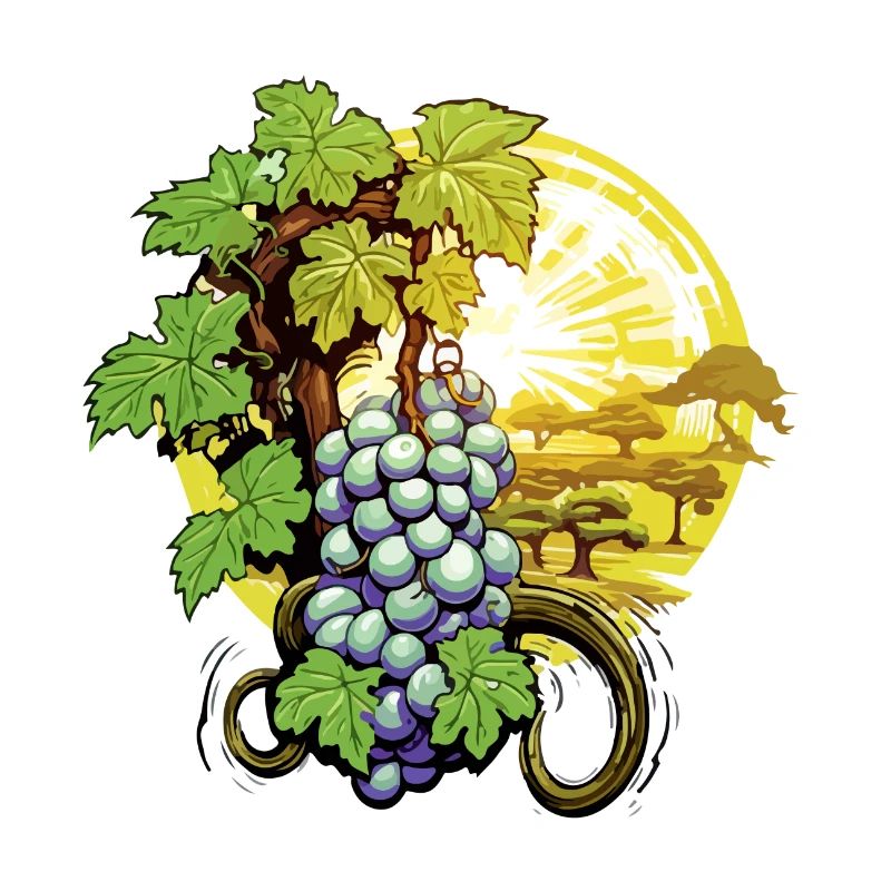 Grappe de raisin au soleil
