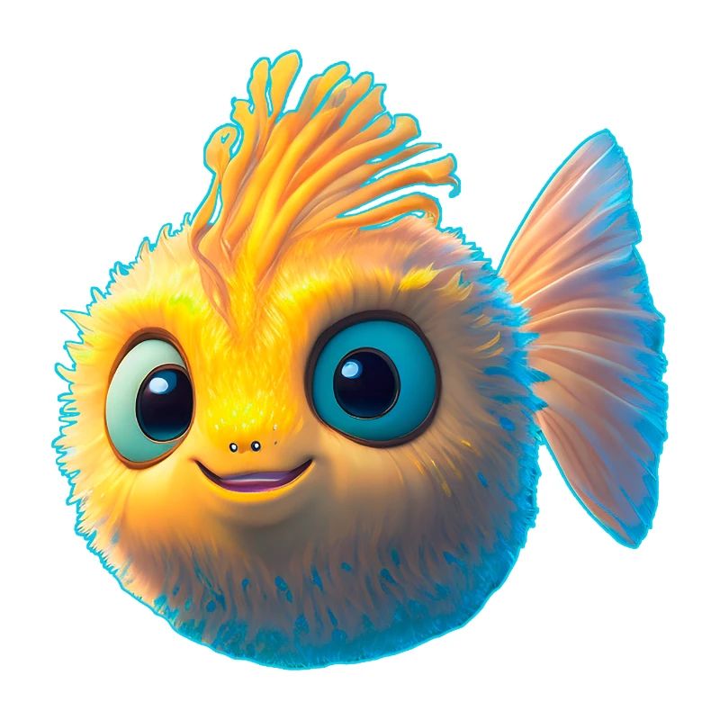mignon bébé poisson-globe