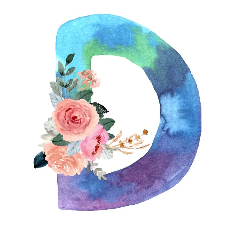Buchstabe d Aquarell