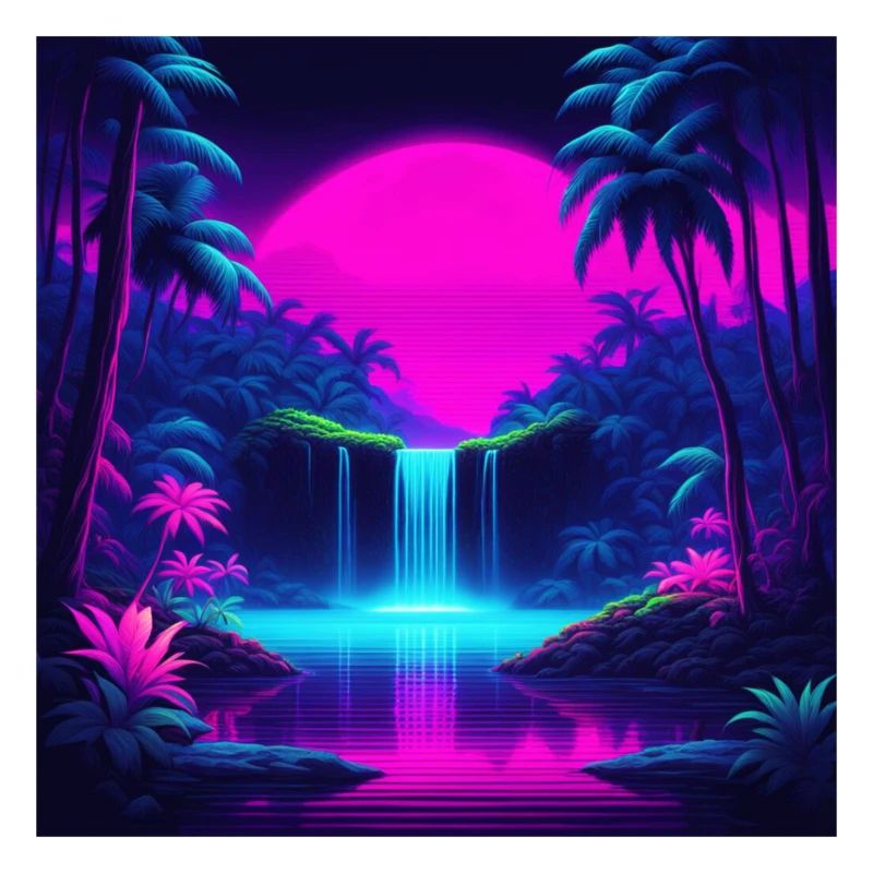 Neon Waterfall