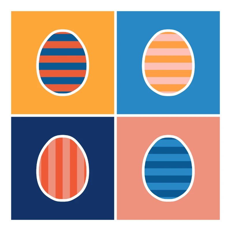Striped Easter Eggs