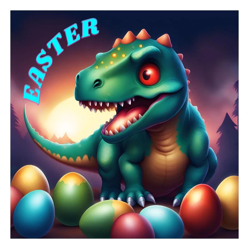 Dinosaur Red Eyes Easter