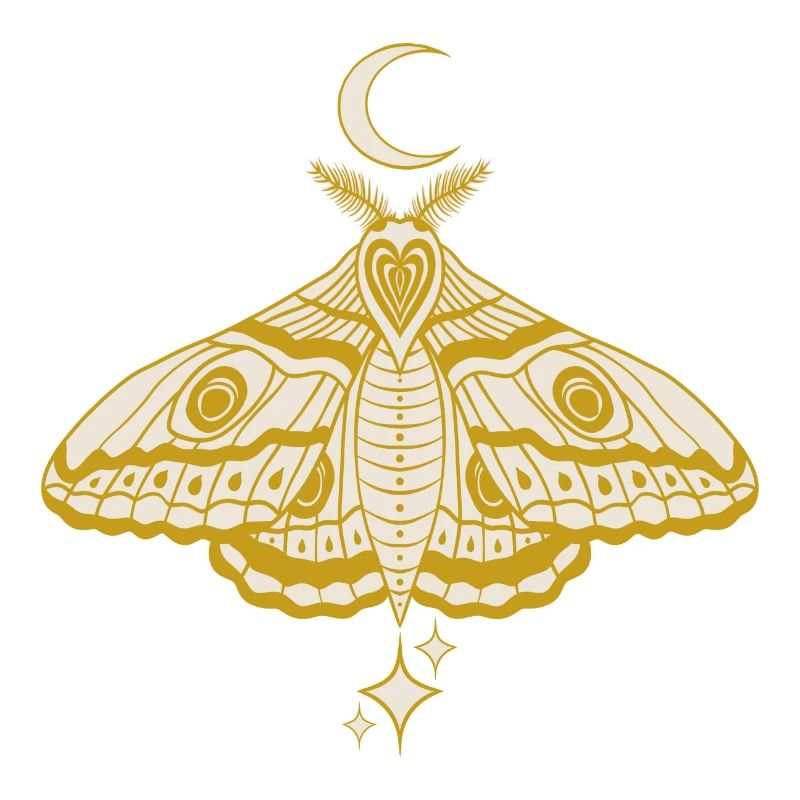 Witchy Cute Celestial Moth