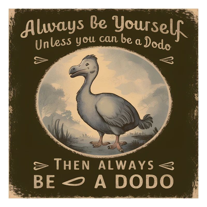Sei Du selbst oder sei ein Dodo Vintage Design