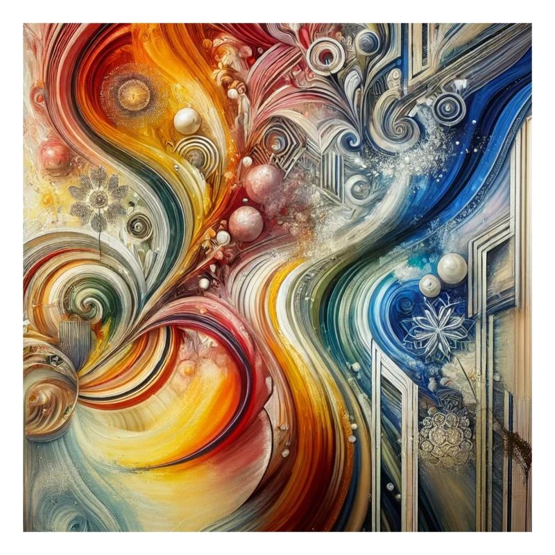 Aetherische Fusion - Abstraktes Gemälde