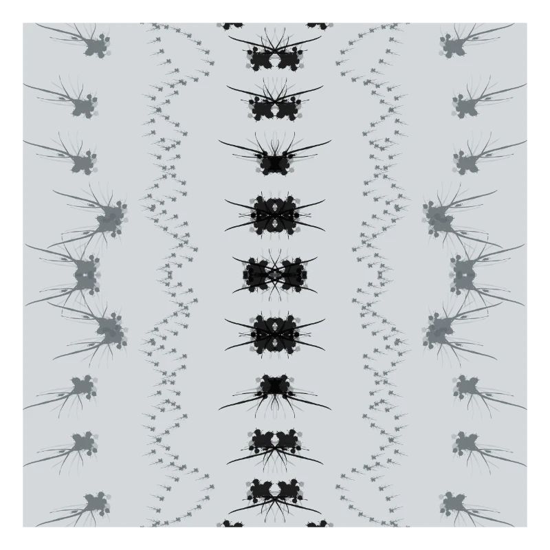 Abstract symmetrical grey and black pattern