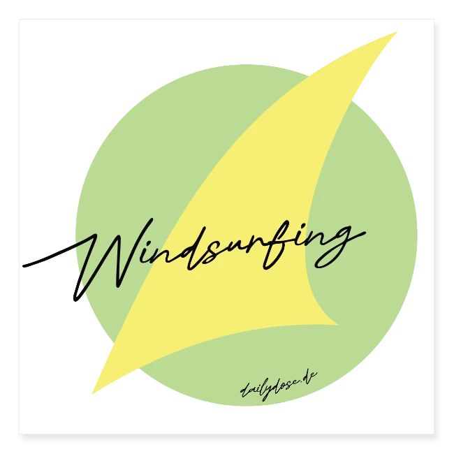 Windsurfing lettering and sails