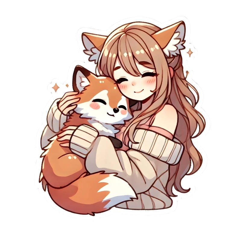 Mädchen mit Fuchs