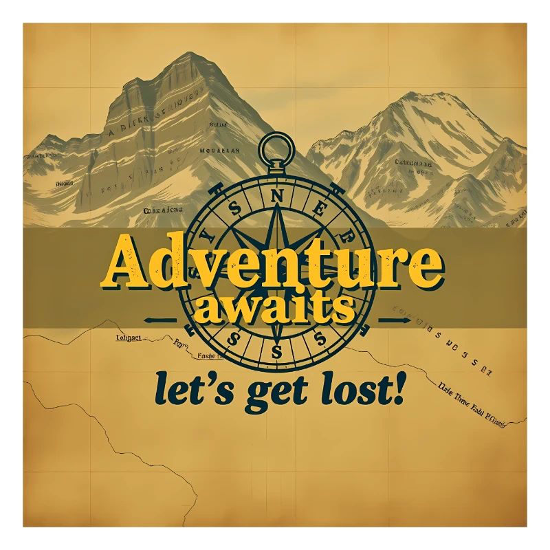Das Abenteuer wartet auf den Vintage Map Travel Explorer