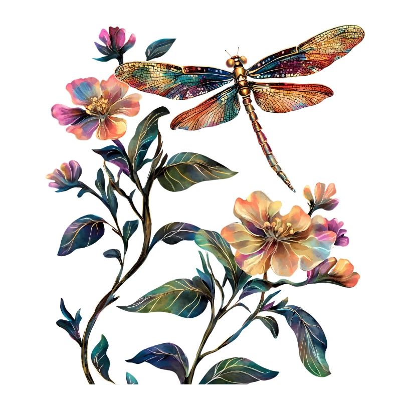 libellule fleurs insecte