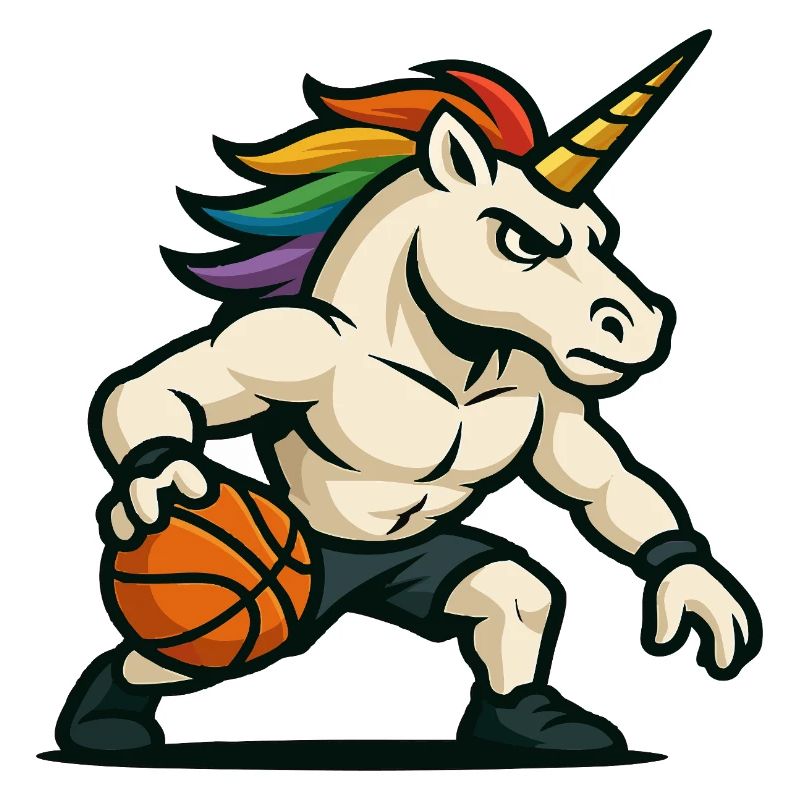 Regenbogen-Einhorn-Dribbler