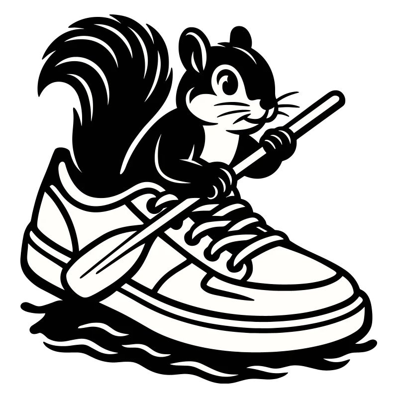 Écureuil en baskets !