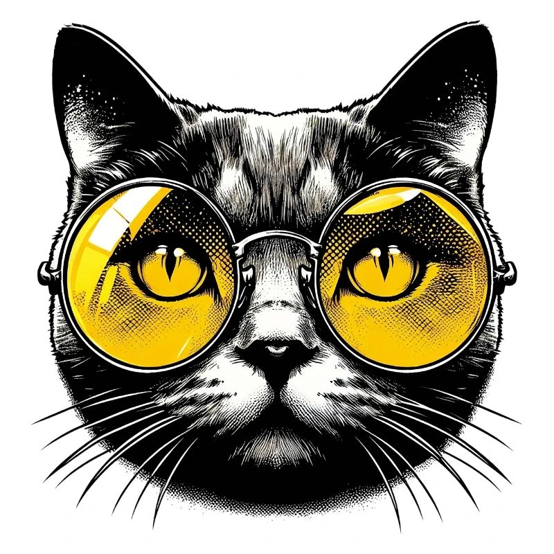 Le Chat avec des lunettes