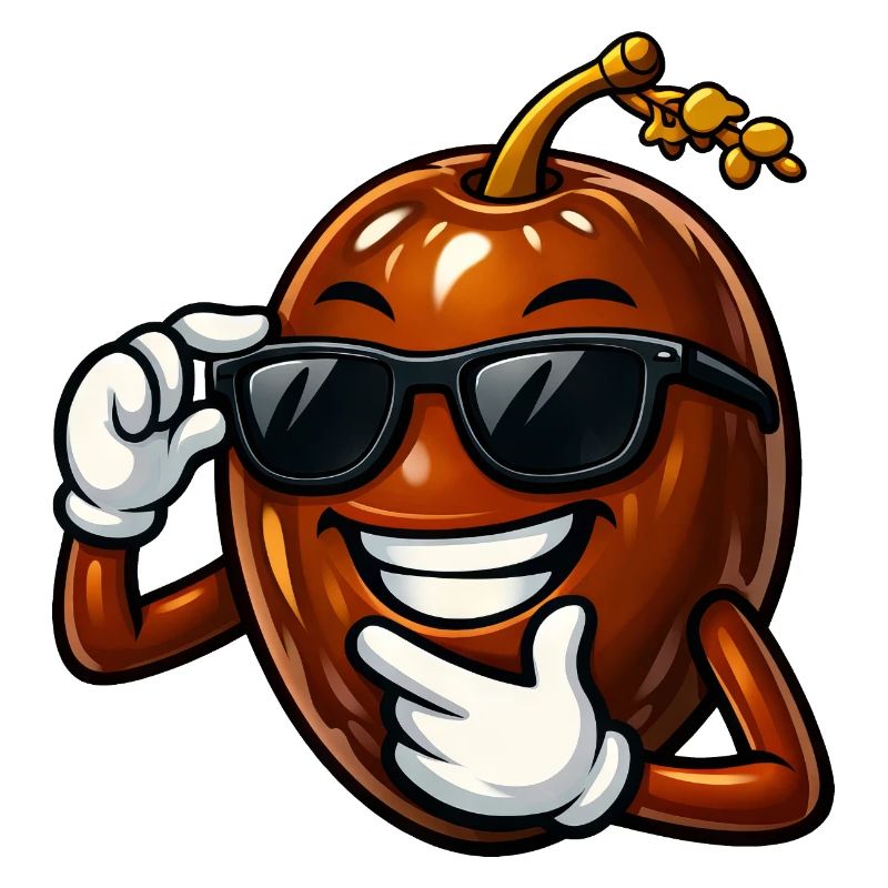 Dessin animé Cool Date Fruit Fruit Arabic