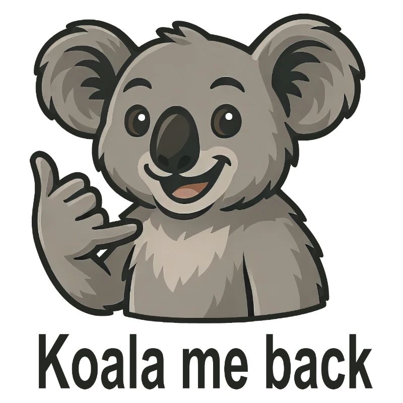 Cute koala phone call koala saying